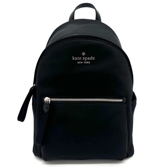 Kate Spade Chelsea Nylon Medium Backpack Black/Gold (NWT) - Picture 1 of 14